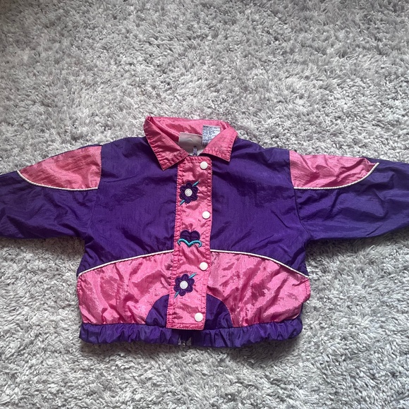 Vintage 80's Girls Wind Breaker Jacket (with Embroidery) - Picture 1 of 5